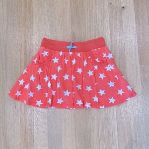 Mini Boden Girls Skort  with Pockets 7-8y Red with White Stars